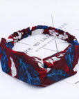 Women Retro Style Hairband floral Print Headband Cross