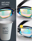 Clear Comfortable Swimming Goggles UV- Anti-Fog Swim Glasses Mirror Adult & Kids