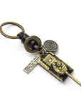 Women's Fashion Vintage Handwoven Leather Keychain