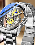 Skeleton watch Mechanical skeleton watch Transparent skeleton watch Skeleton dial watch Automatic skeleton watch Luxury skeleton watch Men's skeleton watch Skeleton wristwatch Skeletonized timepiece Classic skeleton watch