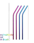 Colourful Reusable Stainless Steel Straws