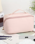 Large-Capacity Leather Cosmetic Bag