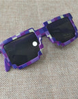 Mosaic Cosplay Sunglasses - Retro & Artistic Anime Glasses with Bold Frames