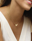 Geometric Butterfly Pendant Butterfly Necklace Simple