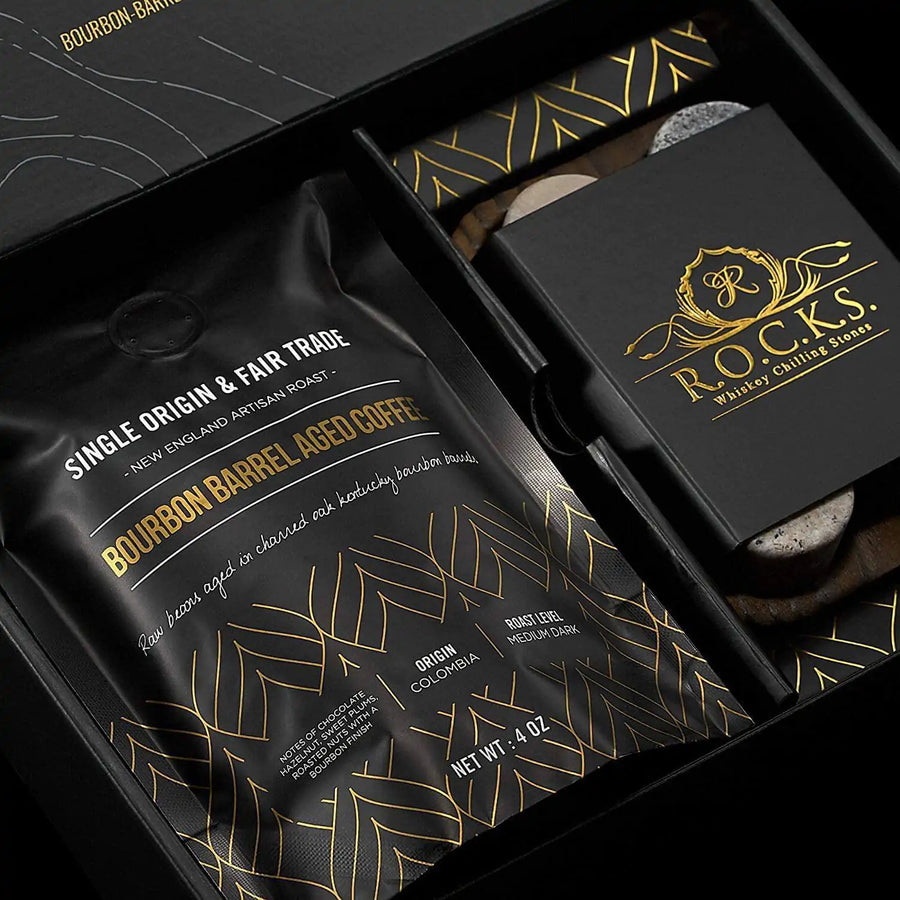 Gourmet gift set Whiskey stones and coffee set Whiskey lover's gift set Bourbon barrel aged coffee Premium coffee and whiskey stones set Gourmet whiskey and coffee gift set Bourbon-infused coffee gift set Whiskey stones and gourmet coffee set Luxury whiskey and coffee gift set Coffee lover's whiskey gift set