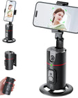 Auto Face Tracking Phone Holder Tripod, No App Required, 360° Rotation Smart Face Body Tracking Tripod Selfie Phone Camera Mount Cell Phone Stand for TIK Tok, Vlog, Live Streaming, Youtube Video