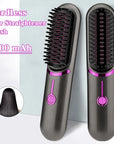 Wireless Hair Straightener Brush Fast Heated Straightener Brush Third Gear Adjustable Hair Curler Portable Heating Comb