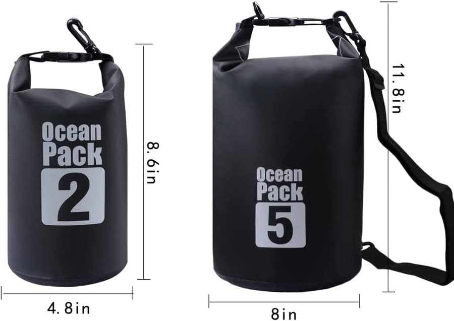 Dry Sack/Floating Waterproof Bag 2L/5L/10L/20L/30L for Boating, Kayaking, Hiking, Snowboarding, Camping, Rafting, Fishing and Backpacking