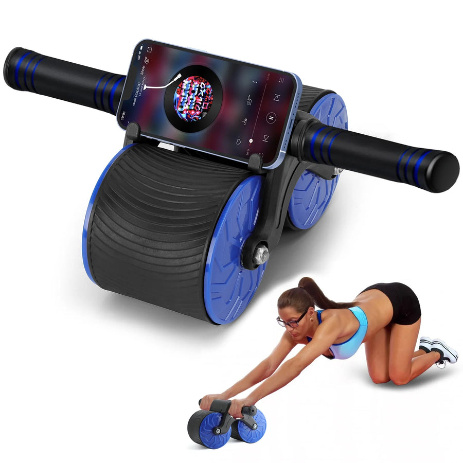 Ultimate Ab Roller Wheel - Automatic Rebound for Core Strength & Muscle Building at Home - Perfect for All Fitness Levels!