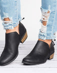 Autumn Women Shoes Retro High Heel Ankle Boots