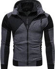 Hoodies for Men,Men'S Hoodies Colorblock Novelty Workout Sport Hooded Sweatshirt Athletic Zip up Jackets Outwear Coats