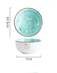 Ceramic Breakfast Salad Bowl With Cute Eating Bowl