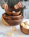 Acacia wooden bowl wooden tableware