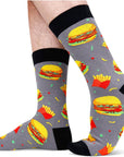 Funny Donut Gifts Pickle Burger Gifts for Men, Donut Pickle Burger Socks