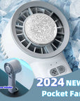 2024 Summer Gadget Handheld Turbo Jet Fan Mini Portable Ice Cold Fan Generation Brushless Motor Wind High Speed Duct Fans Violent Blower