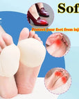 2Pc/4Pc Women Forefoot Pads High Heels Half Insoles Five Toes Insole Foot Care Calluses Corns Relief Feet Pain Massaging Toe Pad