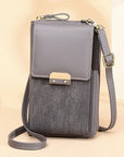 PU Leather Ladies Wallet Crossbody Bag