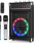 Bluetooth Karaoke Machine for Adult, Singing Machine Karaoke System with 2 Karaoke Microphones