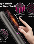 Wireless Hair Straightener Brush Fast Heated Straightener Brush Third Gear Adjustable Hair Curler Portable Heating Comb