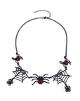 Halloween Spider And Spider Web Necklace Personality Clavicle Necklace Fashion Jewelry Accessories