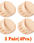 2Pc/4Pc Women Forefoot Pads High Heels Half Insoles Five Toes Insole Foot Care Calluses Corns Relief Feet Pain Massaging Toe Pad