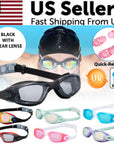 Clear Comfortable Swimming Goggles UV- Anti-Fog Swim Glasses Mirror Adult & Kids