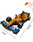 High-Tech Building Blocks F1 Formula 1 Remote Control Super Racing Car Moc Bricks RC Technical Model Toy Creative Expert 1089Pcs