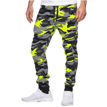 Camouflage Joggers Pants Men Casual Gym Workout Track Pants Comfortable Slim Fit Tapered Sweatpants with Pockets Athletic Fitness Gym Sweatpants