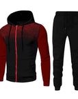 Men's 2 Piece Sweatsuits Full Zip up Hoodie and Jogger Sweatpant Athletic Set Two Piece Casual Sport Tracksuit