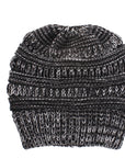 Mixed Color Knitted Wool Hat Ladies Non-labeled Ponytail Hat