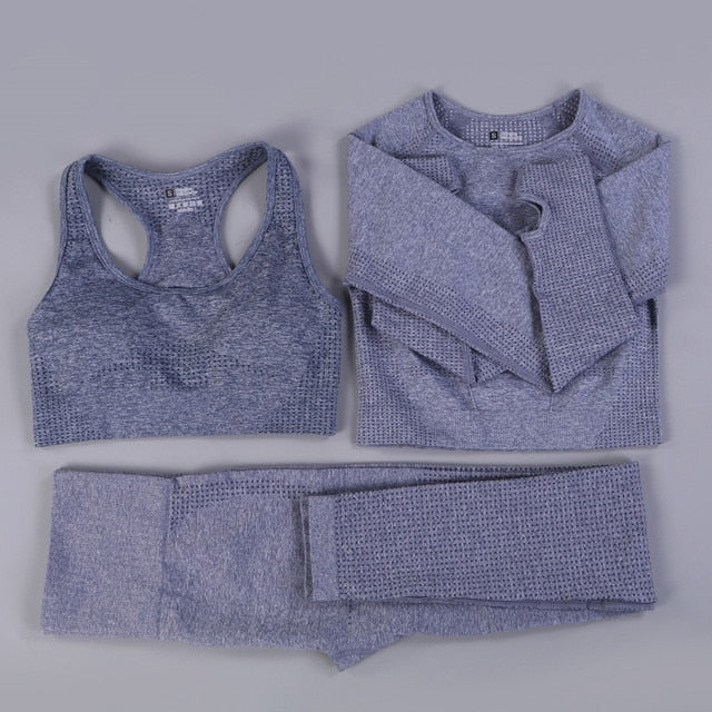 2/3 piezas de ropa deportiva de entrenamiento para mujer sin costuras