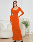 Two-in-one With Lining Double-layer Belly Contracting Hip Lifting Long Sleeve Narrow Dress