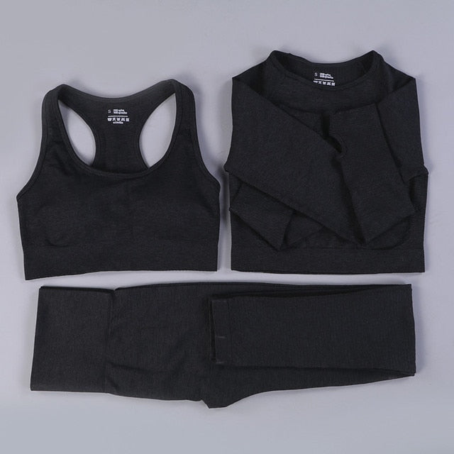 2/3 piezas de ropa deportiva de entrenamiento para mujer sin costuras