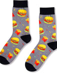 Funny Donut Gifts Pickle Burger Gifts for Men, Donut Pickle Burger Socks