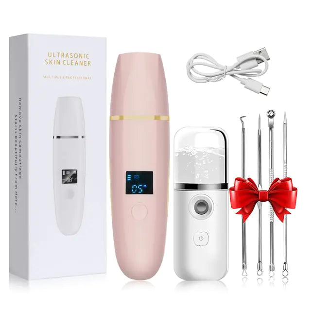 Ultrasonic skin scrubber Facial cleansing device Ultrasonic exfoliating tool Skin scrubber spatula Ultrasonic pore cleanser Facial scrubber machine Ultrasonic blackhead remover Skin scrubber for acne Ultrasonic skin peeling device Facial exfoliator with ultrasonic technology