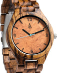 Wooden Watches for Men, Japanese Quartz Movement, Stylish Exotic Wrist Watch with Adjustable Stainless Steel Buckle