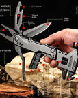 Multifunctional Pliers Multitool Claw Hammer Stainless Steel Tool with Nylon Sheath for Outdoor Survival Camping Hunting Hiking