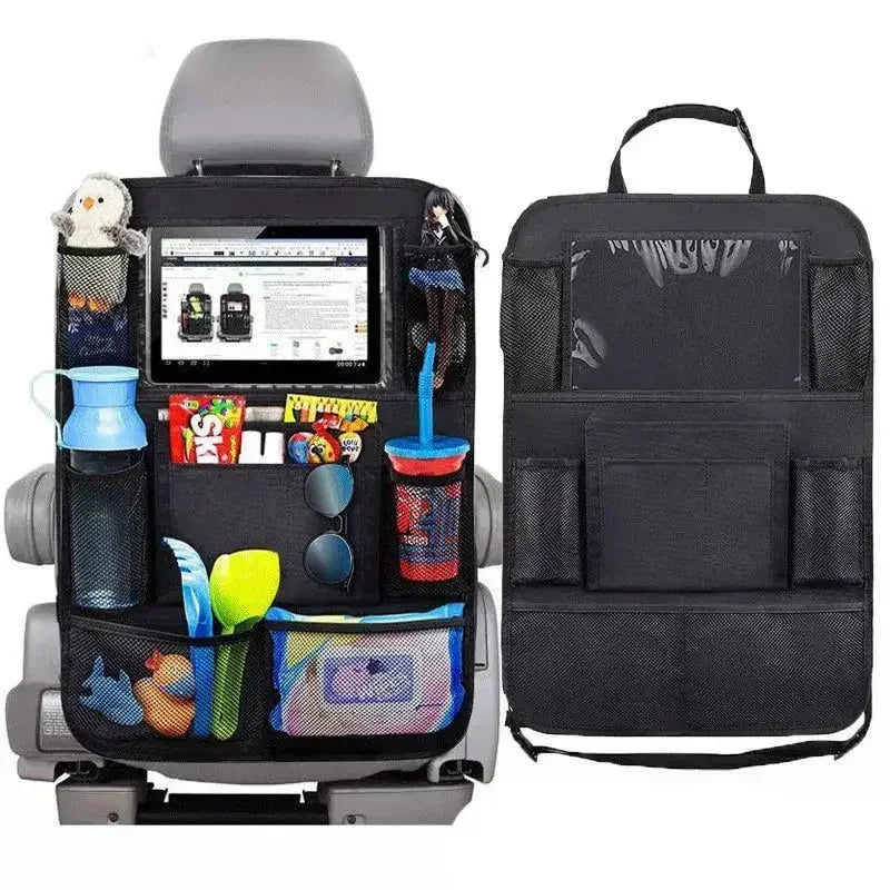 Multifunctional Car Seat Organizer Oxford Fabric Felt Car Back Multi Pocket Storage Bag with Tablet Holder Protector for Kids