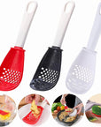 Multifunctional Slotted Spoon Grinding Cooking Spoon Mashed Auxiliary Food Ginger Garlic Spoon Press Potatoe Stir-frying Spatula Kitchen Gadget