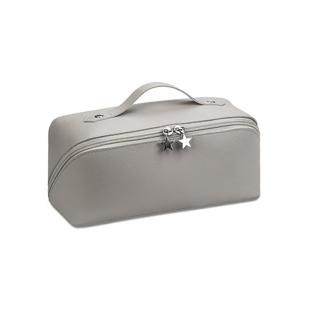 Large-Capacity Leather Cosmetic Bag