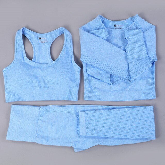 2/3 piezas de ropa deportiva de entrenamiento para mujer sin costuras