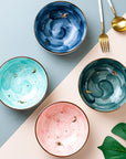 Ceramic Breakfast Salad Bowl With Cute Eating Bowl