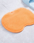 Bath mat back massage brush Silicone massage bristle mat Shower exfoliating mat Spa-like bath experience Non-slip massage bath mat Relaxing shower accessory Rejuvenating bath brush Silicone bristle shower mat Shower safety and comfort Self-care shower essential