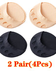 2Pc/4Pc Women Forefoot Pads High Heels Half Insoles Five Toes Insole Foot Care Calluses Corns Relief Feet Pain Massaging Toe Pad