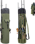 Fishing Pole Bag with Rod Holder Fishing Rod Bag Carrier Case 5 Poles Waterproof Travel Case Fishing Tackle Box