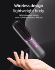 Wireless Hair Straightener Brush Fast Heated Straightener Brush Third Gear Adjustable Hair Curler Portable Heating Comb