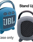 Silicone Cover Case for JBL Clip 4 Portable Bluetooth Speaker, Protective Carrying Case for JBL Clip 4 Portable Bluetooth Speaker Stand up Holder(Case Only) (Grey)