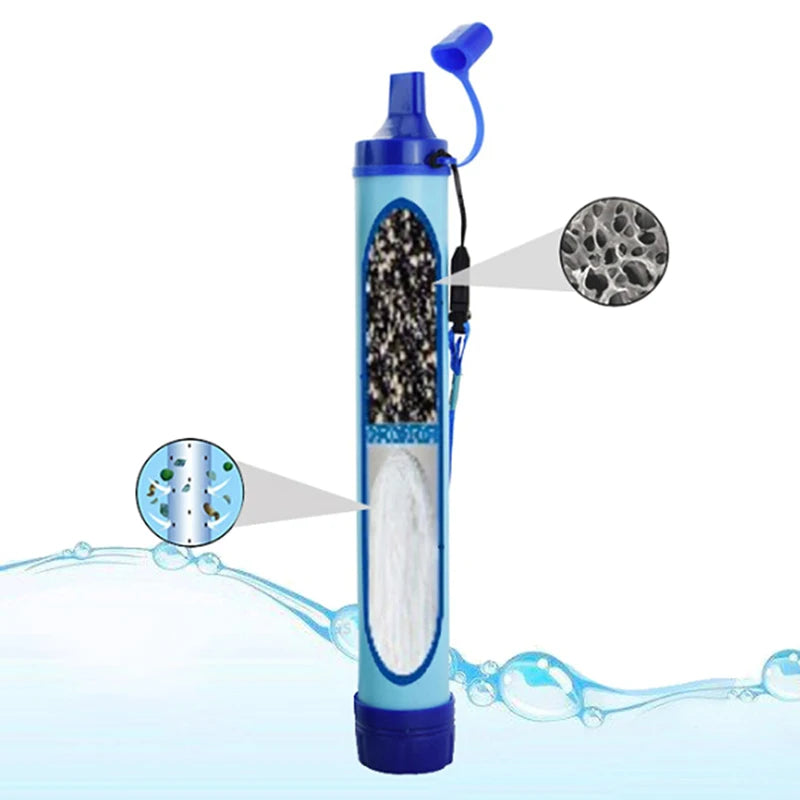 1Pcs Portable Water Purifiers Outdoor Survival Filter Camping Hiking Emergency Elements