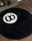 Billiards-inspired rug design Fun and stylish home decor Vibrant 8 ball rug for game rooms Eye-catching area rug for bedrooms Playful accent rug for living areas High-quality rug with 8 ball motif Unique rug for billiards enthusiasts Conversation-starter home accessory Comfy rug for game nights Stylish addition to any room