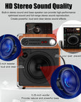 -S55 Singing Karaoke Machine, Bluetooth Speaker with 2 Karaoke Microphones, Home Karaoke System, FM Radio